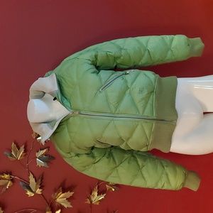 Helly Hansen Puffer Jacket with Detachable Hood Inside Pockets Green Size S